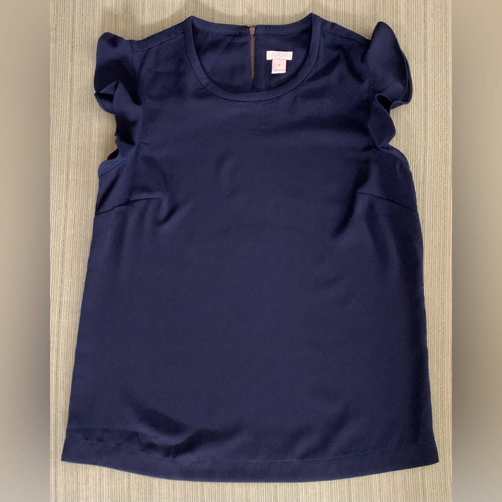 J Crew Ruffled Sleeves Blouse/Top